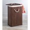 Brown Wicker Laundry Hamper with Removable Liner, Lid and Rope Handles